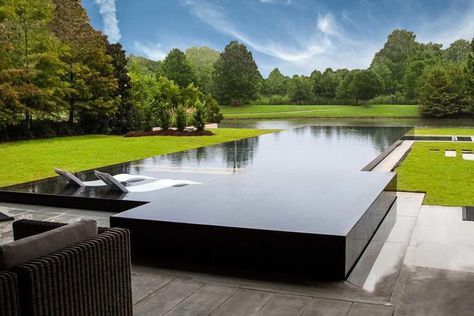 Overflow Pool, Luxury Mansions, Swimming Pool Construction, Above Ground Pool Landscaping, Infinity Edge Pool, Rectangular Pool, Pool Construction, Modern Pools, House Luxury