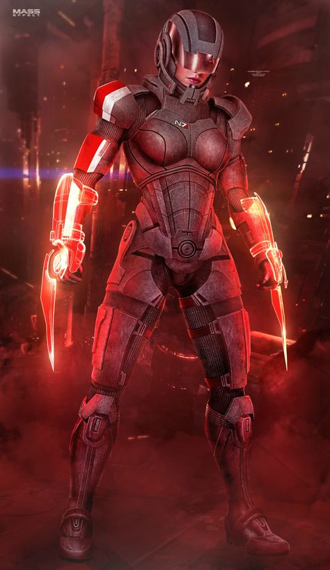 Commander Shepard N7 Armor, Mass Effect Characters, Mass Effect Games, Mass Effect 1, Mass Effect Universe, Mass Effect Art, Mass Effect 3, Commander Shepard, Sci-fi Armor