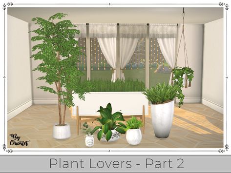 Ts4 Mods Furniture, Sims 4 Sets, End Table With Lamp, Lamp Plant, Mid Century Modern Planter, Sims 4 Cc Download, Mod Furniture, Indoor Tree, Potted Plants Outdoor