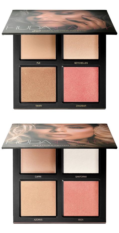 Huda Beauty Highlighter Palette, Huda Beauty Products, Huda Beauty Highlighter, Sephora Brushes, Makeup Products Sephora, Alat Makeup, Makeup Palettes, Beauty Make-up, Highlighter Palette