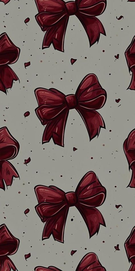 Cute Wallpapers Aesthetic Red Pastel, Cute Bows Wallpapers, Red Atheistic Wallpaper, Tapeta Iphone Aesthetic, Red Butterflies Wallpaper, Christmas Wallpaper With Bows, Bows Wallpaper Iphone, Christmas Bow Background, Christmas Wallpaper Aesthetic Red