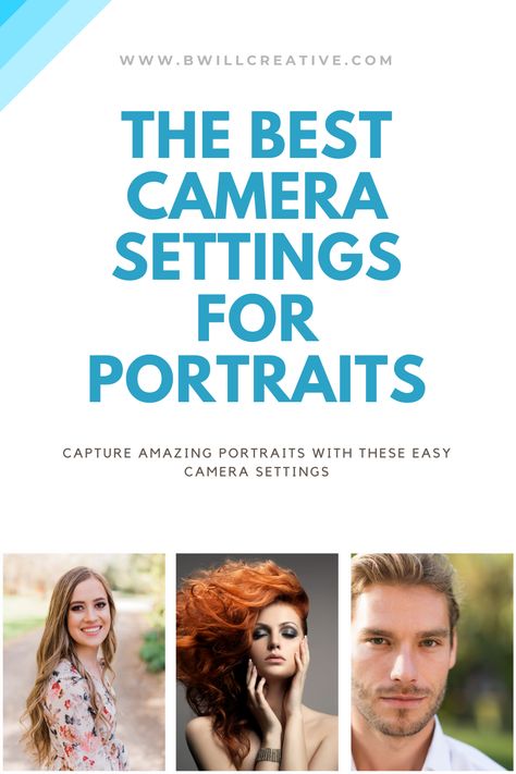 Discover the best camera settings to use for taking better portrait photos even if you're a complete beginner in photography! Best Camera Settings For Indoor Photos, Camera Settings For Portraits, Settings For Portrait Photography, Nikon Camera Settings, Canon Camera Settings, Best Camera Settings, Beginner Photography, Photography Settings, Sport Portraits