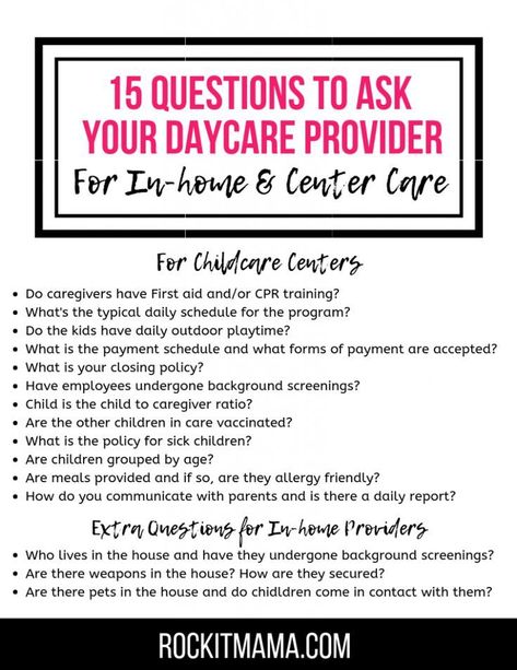 Advice From a 30 Year Preschool Teacher – Includes a list of Questions to ask a Daycare Provider Before Enrollment List Of Questions To Ask, Home Day Care, Starting A Daycare, Cpr Training, Daycare Providers, Preschool Programs, List Of Questions, Daycare Center, Home Daycare