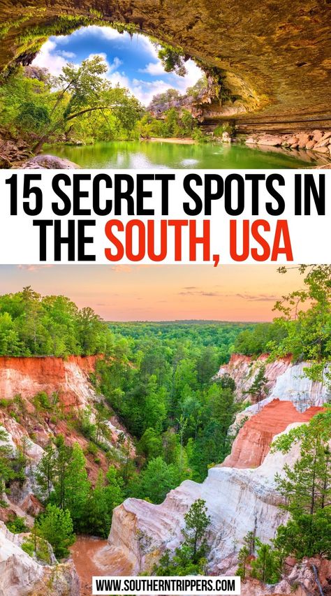 Secret Spots in the South, USA Usa Places, South Usa, Southern Usa, Usa Places To Visit, Usa Road Trip, Southern Travel, Visit Usa, Us Road Trip, Usa Travel Guide