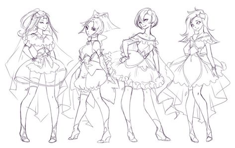 Poses Magic, Magic Poses, Group Sketch, Drawing Poses Male, Girls Figure, Sketch Tutorial, Magic Anime, Magical Girl Aesthetic, Magic Girl