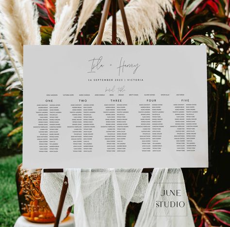 Modern Landscape Seating Chart 5 Long Tables Minimal Script Wedding Seating Plan Wedding Seating Chart Board Simple Seating Plan Sign- ISLA Seating Chart Long Tables, Long Table Seating Chart, Landscape Seating, Seating Chart Board, Seating Plan Sign, Wedding Seating Chart Board, Landscape Wedding, Plan Wedding, Wedding Seating Plan