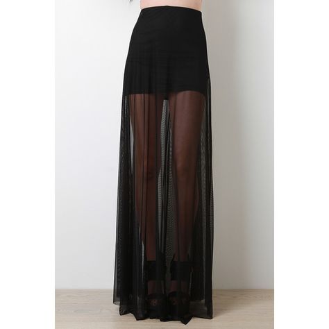 Sheer Mesh Maxi Skirt ($20) ❤ liked on Polyvore featuring skirts, ankle length skirt, long skirts, black maxi skirt, floor length black skirt and elastic waist skirt Black Mesh Skirt Outfit, Mesh Skirt Outfit Ideas, Mesh Skirt Outfit, Black Mesh Skirt, Black Skirt Outfits, Sheer Maxi Skirt, Mesh Maxi Skirt, Mesh Fashion, Column Skirt