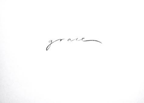 Grace Wrist Tattoo, Grace Typography, Grace Tattoo Ideas, Tattoo Grace, Grace Tattoo, Simple Line Tattoo, Simple Heart Tattoos, Grace Tattoos, Cute Simple Tattoos