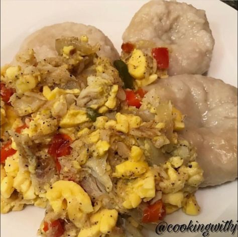 Ackee and Saltfish #breakfast #jamaican #foodie #lunch #eats #travelandlive #jamaicatraveltoday Jamaica Aesthetic Food, Caribbean Breakfast, Saltfish Fritters Jamaican, Ackee And Saltfish Jamaican, Salt Fish Fritters Jamaican, Jamaican Culture Aesthetic Food, Ackee And Saltfish, Jamaican Breakfast, Jamaica Food