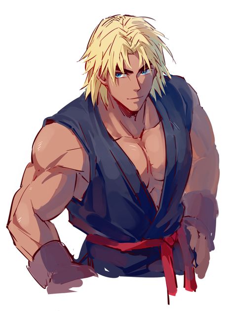 Ken Masters, Capcom Street Fighter, Human Figure Sketches, Capcom Art, Street Fighter Art, Dope Cartoon Art, Figure Sketching, Mega Man, Human Figure