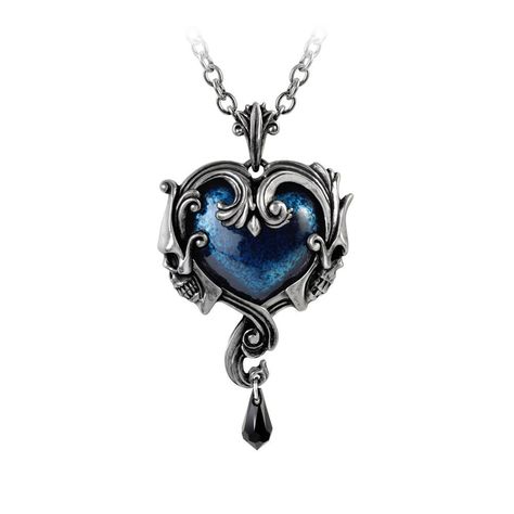 PRICES MAY VARY. Measures Approximately 77mm x 43mm x 14mm at Widest Points Hand made in England from the finest English lead free pewter Made using SWAROVSKI crystal Includes the chain shown in image A dark and Delphic romance of the heart between two strange and exotic creatures.