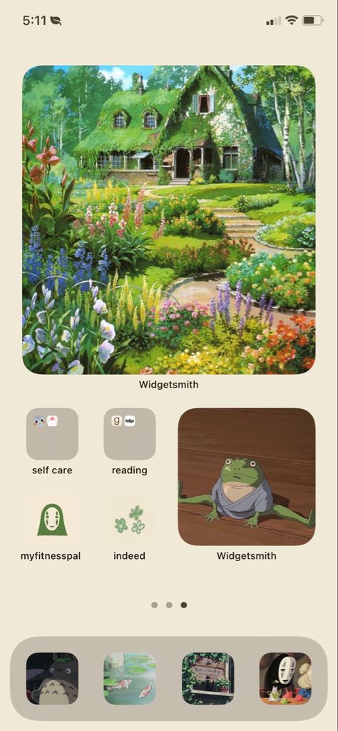 Ios 16 Studio Ghibli, Studio Ghibli Ios, Studio Ghibli Homescreen, Ghibli Homescreen, Aesthetic Studio Ghibli, Ios Organization, Lockscreen Themes, Ipad Inspo, Aesthetic Studio