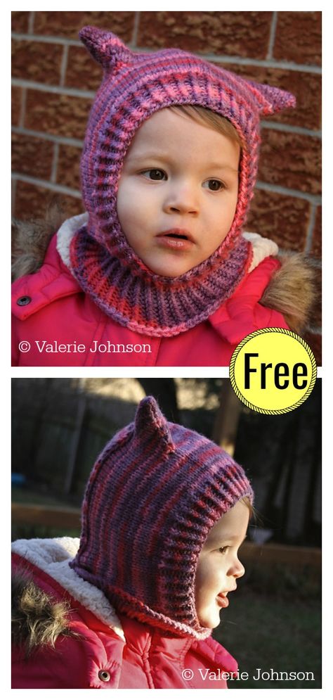 Seamless Kitty Cat Hat Free Knitting Pattern Knitted Hat For Cat Pattern Free, Kitty Hat Knitting Pattern, Knitted Cat Hat Pattern Free, Crochet Baby Hats Girl, Cat Hat Pattern, Cat Hats, Girls Knit Hat, Knitted Stuff, Hats Knitted