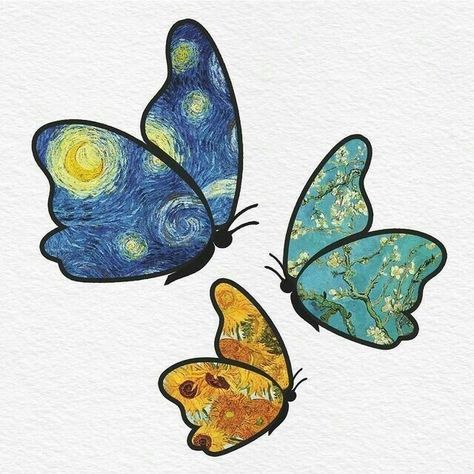 Vincent Van Gogh Aesthetic, Van Gogh Aesthetic, Detailed Tattoos, Van Gogh Drawings, I Relate, Iphone Wallpaper Cat, Butterfly Art Painting, Vincent Van Gogh Paintings, Paper Background Design