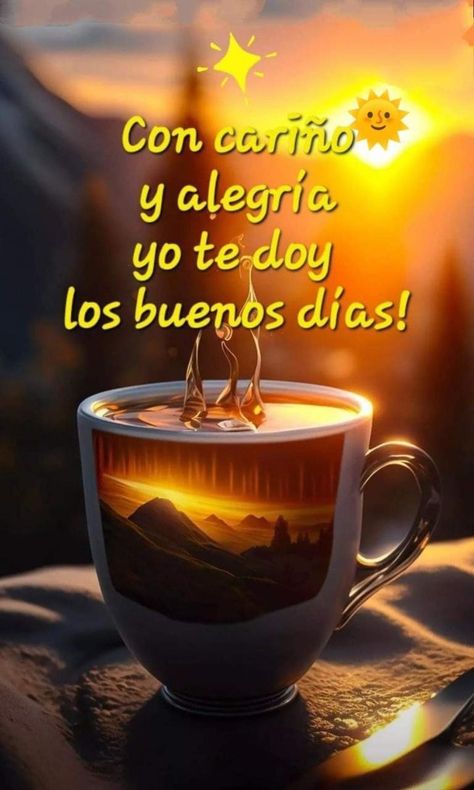 Good Morning Rainy Day, Good Morning In Spanish, Good Morning Coffee Images, Morning Coffee Images, Bilingual Education, Morning Greetings Quotes, Pierce Brosnan, Good Morning Coffee, Good Morning Greetings