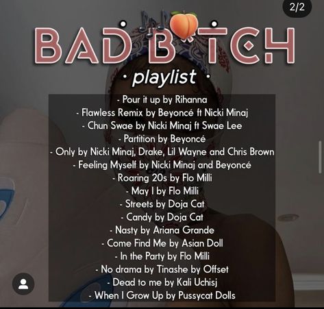 Prom Walk Out Songs, Baddie Playlist 2023, Baddie Songs, Baddie Playlist, Good R&b Songs, Party Music Playlist, Rap Music Playlist, Relationship Songs, Good Playlists