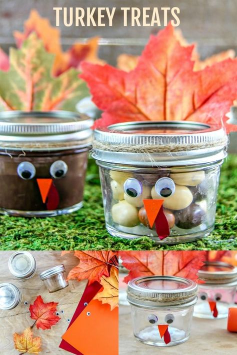 Kids Will Gobble Up These Fun Turkey Treats - Lady and the Blog Easy Diy Thanksgiving Decorations, Turkey Treats, Diy Turkey, Thanksgiving Crafts Diy, Thanksgiving Favors, Thanksgiving Dinner Table, Turkey Crafts, Thanksgiving Decorations Diy, Thanksgiving Treats