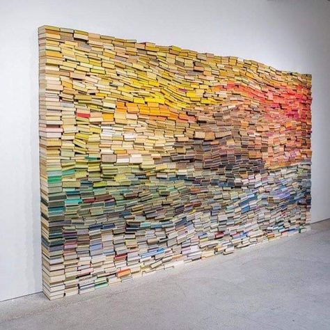 Book Installation, Trendy House, Art Alevel, Graphic Design Books, Art Advisor, Book Wall, Artistic Installation, Library Design, House Art