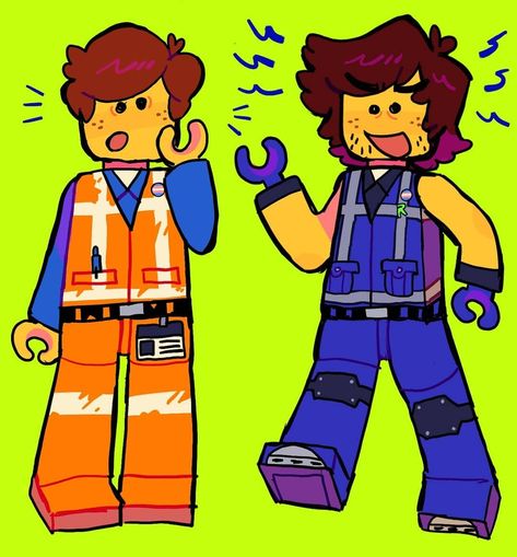 The Lego Movie Fanart, Emmet Lego Movie, Lego Movie Fanart, Lego Movie Emmet, Rex Dangervest, Lego Movie Characters, Emmet Lego, Lego Fanart, Lego Film