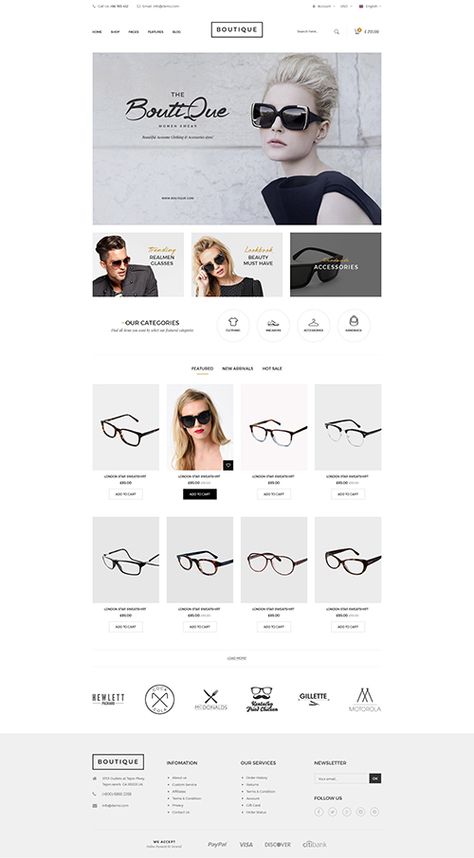 Boutique - Responsive Shopify Theme #Responsive, #Boutique, #Theme, #Shopify Sunglasses Website Design, Creative Sunglasses, Wordpress Theme Portfolio, Ecommerce Website Template, Website Design Wordpress, Woo Commerce Wordpress, Custom Website Design, Woocommerce Themes, Web Design Trends