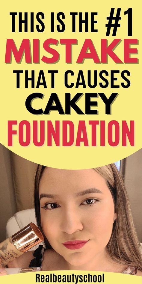 woman using makeup foundation Makeup Foundation Tips, How To Make Foundation, Flawless Foundation Routine, Foundation Tutorial, Foundation Tutorials, Cakey Makeup, How To Use Makeup, Foundation Routine, Foundation Tips