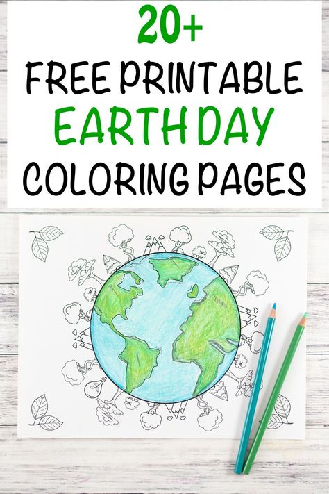 These free printable Earth Day pages are a great way to teach your kids about Earth Day! Free printable environmental coloring pages. #adultcoloring #freeprintable Earth Day Coloring Pages Free Printable, Den Zeme, Eco Club, Earth Coloring Pages, Earth Day Worksheets, Earth Day Coloring Pages, Easter Classroom, Kids Printable Art, Earth Day Crafts