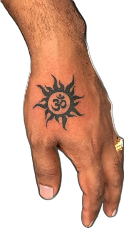 Om Tattoo Back, Sun With Om Tattoo, Tattoo Ideas Om, Spirituality Tattoos, Tattoo Training, Protection Tattoo, Om Tattoo Design, Sun Tattoo Designs, Deer Drawing