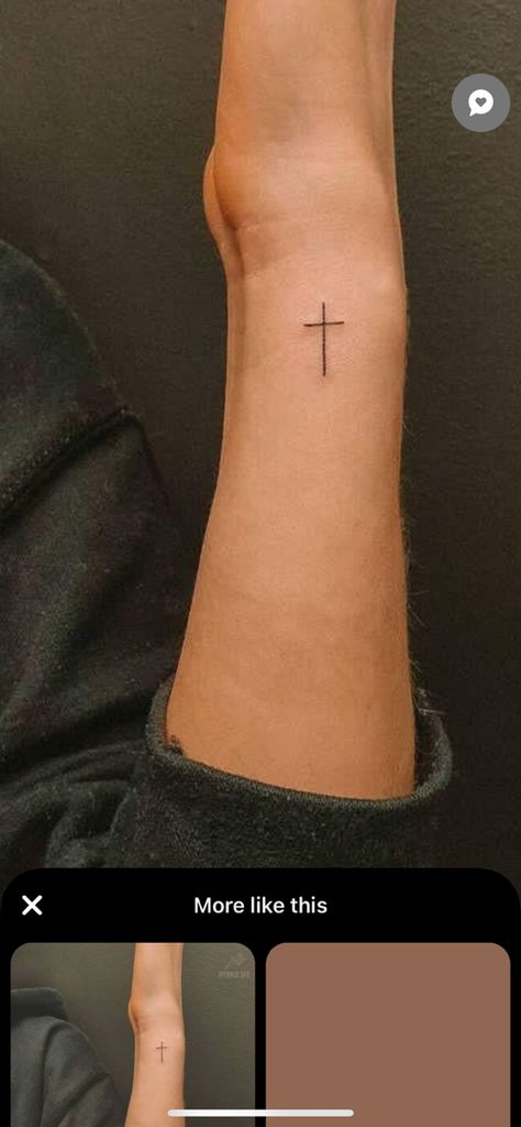 Minimal Cross Tattoo, Cross Ankle Tattoo, Ankle Tattoo Cross, Tattoo On Calf, Calf Tattoo, Cross Tattoo, Ankle Tattoo, Tattoo On, Tattoos