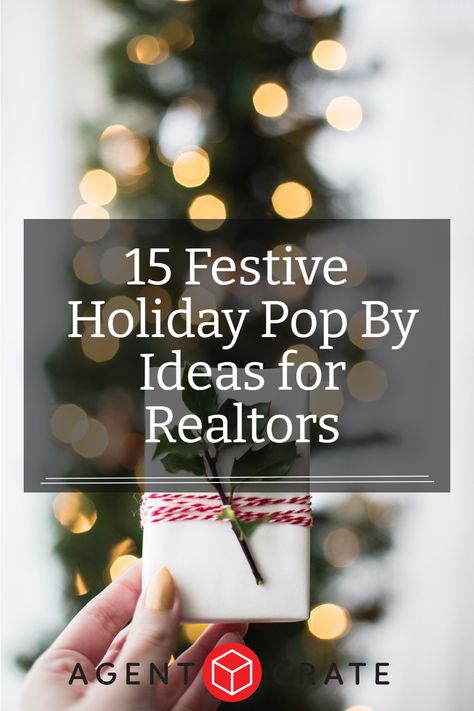 The holidays are a great time to show your real estate clients and sphere of influence some extra love. Small gestures can go a long way in building relationships and showing people that you care. In real estate, this can be especially important! So we’ve put together a list of 15 festive holiday pop by ideas for realtors that are sure to bring some holiday cheer. Christmas Pop Bys For Realtors, Christmas Gifts From Realtors, Client Appreciation Holiday Gifts, Real Estate Marketing Gifts Christmas, Realtor Holiday Gifts, Winter Real Estate Pop By Ideas, Coffee Pop Bys Real Estate, Real Estate Marketing Pop By Ideas, Christmas Gifts For Real Estate Clients