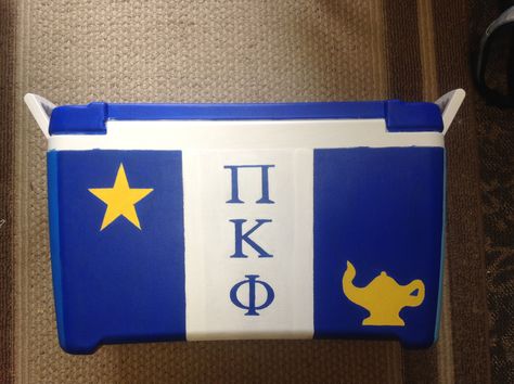 Pi Kappa Phi Flag Hand Painted Fraternity Cooler Cooler Ideas Fraternity, Painted Fraternity Coolers, Nola Cooler, Pi Kapp, Fraternity Cooler, Formal Cooler Ideas, Pi Kappa Phi, Fraternity Coolers, Cooler Ideas