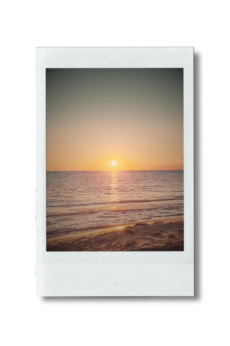 art by: @yanellebryan Sunset Polaroid, 52 Week Challenge, Week Challenge, Ocean Sunset, Golden Hour, Photography, Art