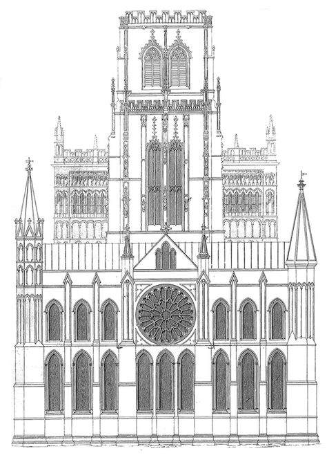 Towers - Durham World Heritage Site Gothic Cathedral Drawing, Charcoal Cathedral Drawing, Minecraft Cathedral, Gothic Architecture Drawing Sketch, Durham Cathedral Drawing, Chartres Cathedral Sketch, Cathedral Building Gothic Architecture, Gothic Revival Architecture, Fineliner Art