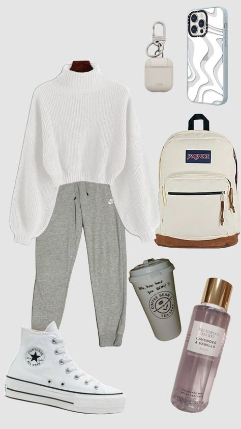 Study Outfit Aesthetic Winter, Bake To School Outfit, Study Outfits Comfy, School Appropriate Outfits Preppy, Preppy Outfits For School Winter, First Day Of High School Outfits, Back To School Outfits Preppy, School Appropriate Outfits, First Day Of School Fits