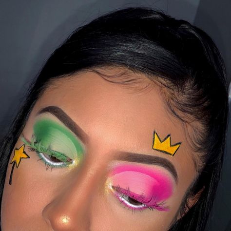 Cosmo And Wanda Makeup Look, Wanda Makeup Fairly Odd Parents, Fairly Odd Parents Baby Shower Theme, Fairly Odd Parents Birthday Party, Cosmo Or Wanda Gender Reveal, Fairly Off Parents Costume, Wanda Fairly Odd Parents Makeup, Cosmo Wanda Gender Reveal, Fairly Odd Parents Tattoo