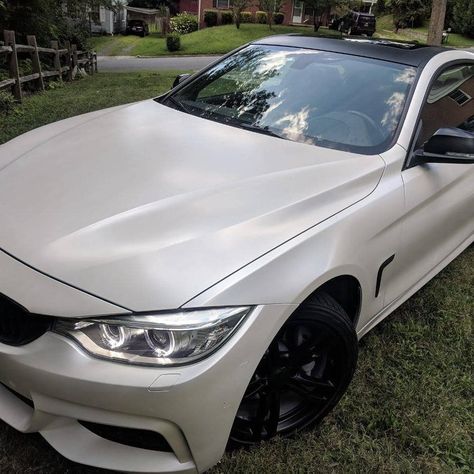 Balloon White! Pearl Wrapped Car, White Car Wrap, Pearl White Wrap Car, Matte White Car Wrap, Pearl White Car, Opal Car Wrap, Pearlescent Car Wrap, Cream Car, White Cars