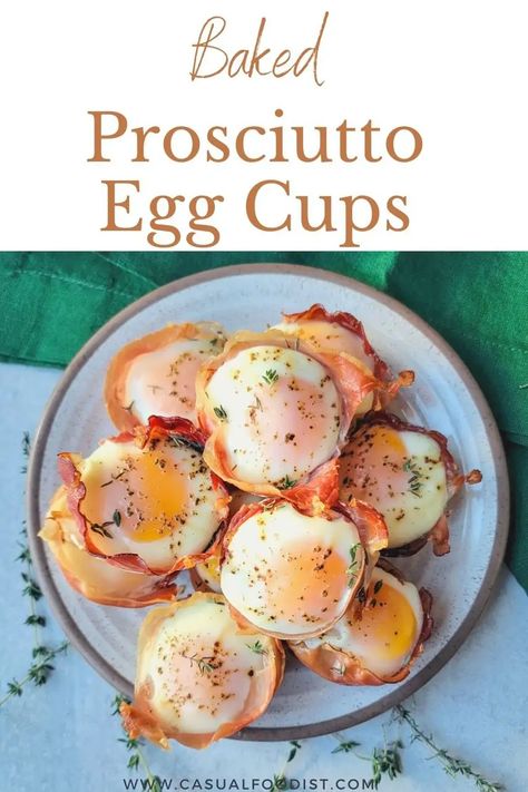 Perfect for everything from weekday meal prep to weekend brunch these baked prosciutto egg cups are delicious and easy to make. Discover the best recipe for baked prosciutto egg cups. | egg cup recipe | muffin pan egg cups | hap and egg cups | baked egg cups Family Style Brunch, Breakfast At Tiffany’s Brunch Ideas, Muffin Pan Egg Cups, Weekday Meal Prep, Baked Prosciutto, Baked Egg Cups, Egg Cups Recipe, Picnic Menu, Baked Egg