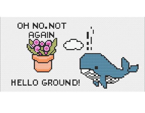 Oh No! Not Again - Cross Stitch Chart Hitchhikers Guide To The Galaxy, Hitchhikers Guide, Guide To The Galaxy, Funny Cross Stitch Patterns, Im Excited, Witty Quotes, Cross Stitch Funny, Silly Animals, Stitching Art