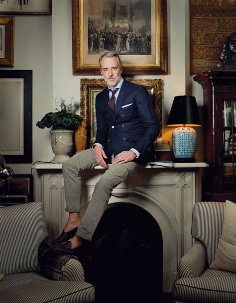 Habitually Chic® » Revisiting Michael Bastian’s New York Apartment Navy Blazer Men, Michael Bastian, Guy Style, New York City Apartment, Prep Style, Downtown New York, Mens Style Guide, New York Apartment, Designer Menswear