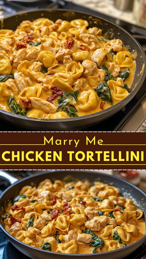 Easy Dinner Recipes Your Family will Love: Marry Me Chicken Tortellini Easy Meal For Dinner Party, Quick Yummy Chicken Dinners, Good Dinner Recipes Pasta, 1 Hour Dinner Recipes, Yummy Easy Dinners To Make, Easy Big Family Meals Healthy, Dinner For A Friend In Need, Meals To Make For Lunch, Also Meals