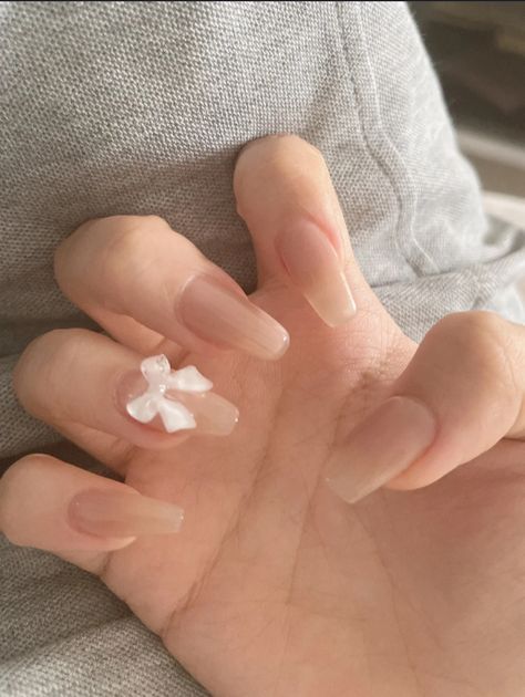 Milky Nails, Asian Nails, Blush Nails, Pretty Gel Nails, Really Cute Nails, Japanese Nails, Soft Nails, Jelly Nails, Ballerina Nails