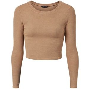 Camel Ribbed Long Sleeve Crop Top Camel Shirt, Beige Crop Tops, Shirts Crop Tops, Shirts Crop, Beige Shirt, Ribbed Shirt, Edgy Chic, Beige Top, Wardrobe Ideas