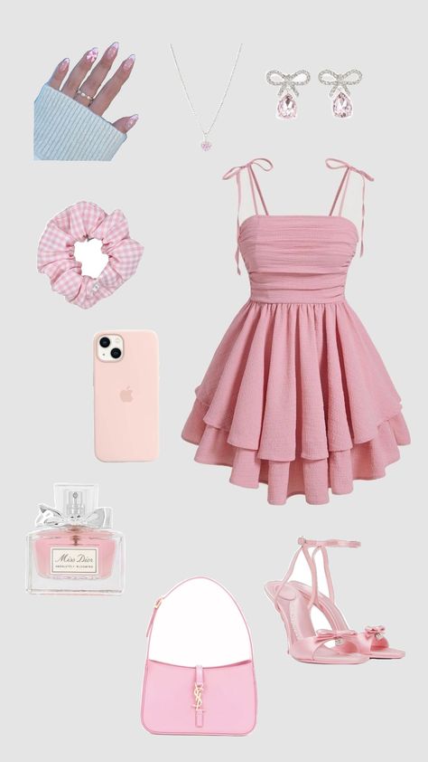 🩷pink outfit🩷 Pink Outfits Aesthetic Casual, Cute B Day Outfits, Cute Light Pink Outfits, Pink Birthday Outfit Baddie, Cute Pink Outfit Ideas, Pink Inspired Outfits, Pink Party Outfit, Lucy Aesthetic, Ropa Coquette