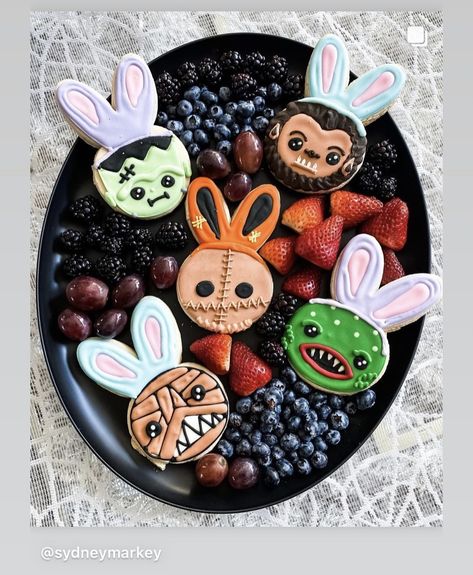 Goth Easter, Spooky Easter, Spooky Spring, Resurrection Of Jesus Christ, The Resurrection Of Jesus, Decorative Cookies, April Easter, Resurrection Of Jesus, First Sunday