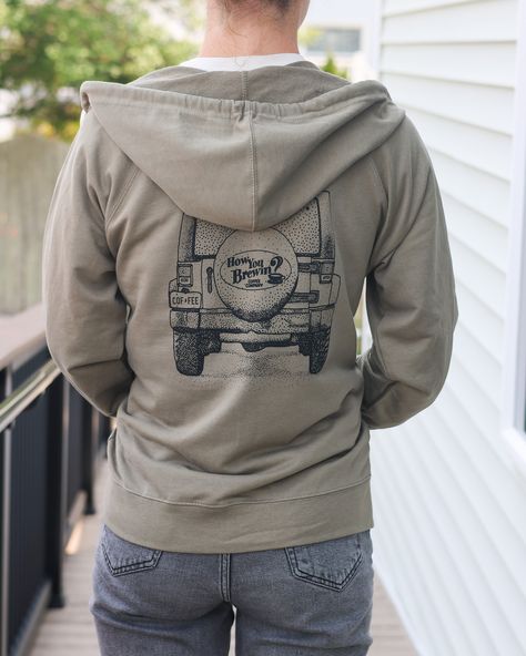 Zip up into comfort with our Jeep full-zip hoodie sweatshirt in Olive, with choice of dyed-to-match or natural shoelace drawcords 🍁 Available online or in-store at HYB Supply Co.! Jeep Design, Classic Jeeps, Terry Fabric, Silver Accents, Full Zip Hoodie, Hoodie Sweatshirt, Zip Hoodie, Shoe Laces, Antique Silver