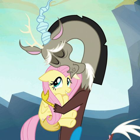 #1279671 - animated, discord, fluttershy, hug, loop, safe, screencap, spoiler:s06e26, to where and back again - Derpibooru - My Little Pony: Friendship is Magic Imageboard Mlp Fluttershy X Discord, Discord X Fluttershy, Discord And Fluttershy, Fluttershy Discord, Fluttershy X Discord, Fluttershy And Discord, Mlp Memes, My Lil Pony, Princess Celestia