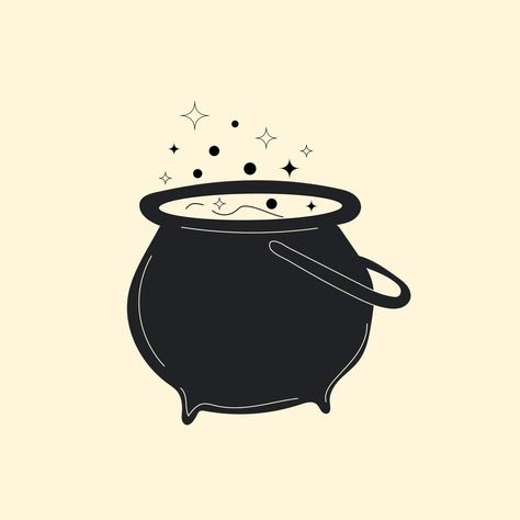 Bubbling Cauldron Drawing, Cauldron Drawing, Cauldron Art, Witch Vector, Cartoon Witch, Bubble Drawing, Witch Drawing, Witches Cauldron, The Cartoon