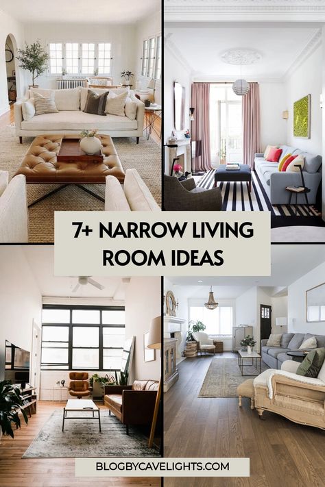 7 narrow living room ideas Living And Family Room Combo, Small Living Area Layout, Townhouse Living Room Ideas, Narrow Living Room Dining Room Combo, Big Living Room Layout, Narrow Living Room Ideas, Narrow Living Room Layout, Living Spaces Couch, Living Room Dining Room Combo Layout