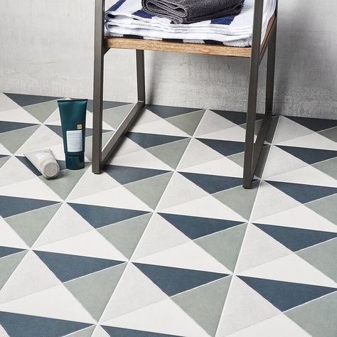 Ivy Hill Tile Anya Diamond 9" x 9" Porcelain Field Tile | Wayfair Fun Entryway Tile, Patterned Bathroom Floor, Minimalistic Pattern, Cleaning Tile Floors, Matte Porcelain Tile, Diamond Tile, Tile Color, Ivy Hill Tile, Modern Tiles