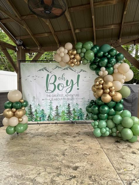 Nature Theme Gender Reveal, Outdoorsy Gender Reveal Ideas, Jungle Alphabet, Gender Reveal Ideas, Nature Baby, Nature Baby Shower, Reveal Ideas, Woodland Baby, Baby Shower Woodland