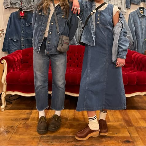 Double Denim Outfit Aesthetic, Denim Outfit Aesthetic, Demin Outfit, September Moodboard, All Denim Outfits, Double Denim Outfit, Beach Cowgirl, Photoshoot Spring, Aw 23